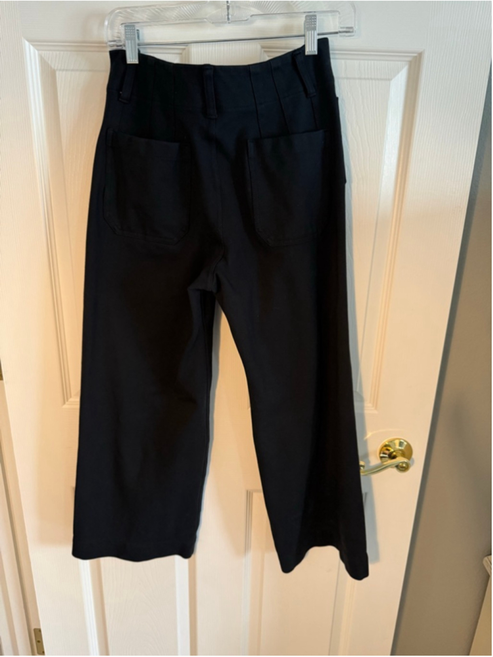 Anthropologie Maeve Colette cropped wide-leg pants black Size 27 - Picture 2 of 10